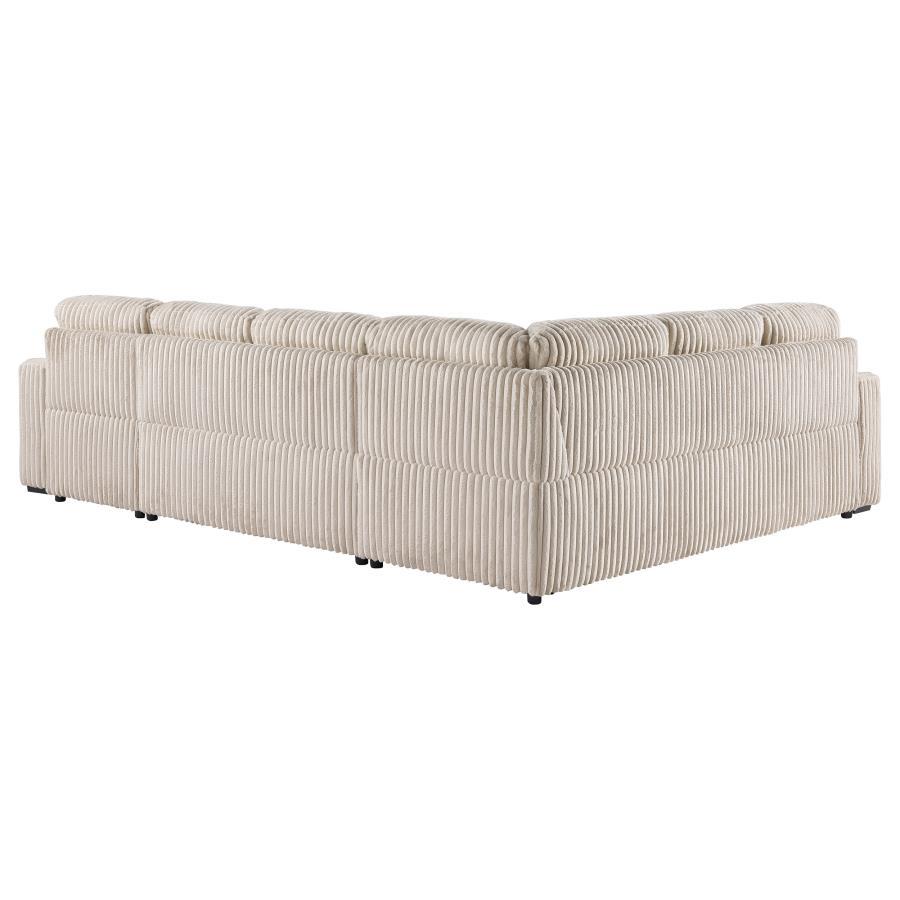 Devonshire - Sleeper Sectional Sofa Storage Chaise - Camel
