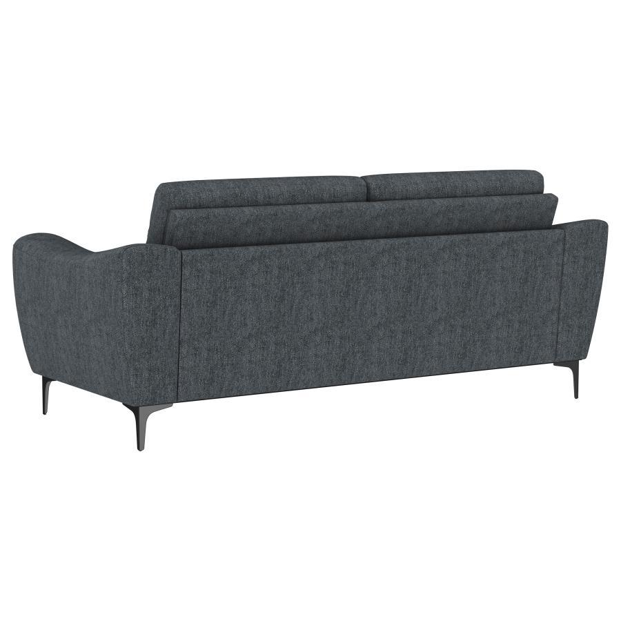 Nolan - 2 Piece Upholstered Sofa Set - Charcoal