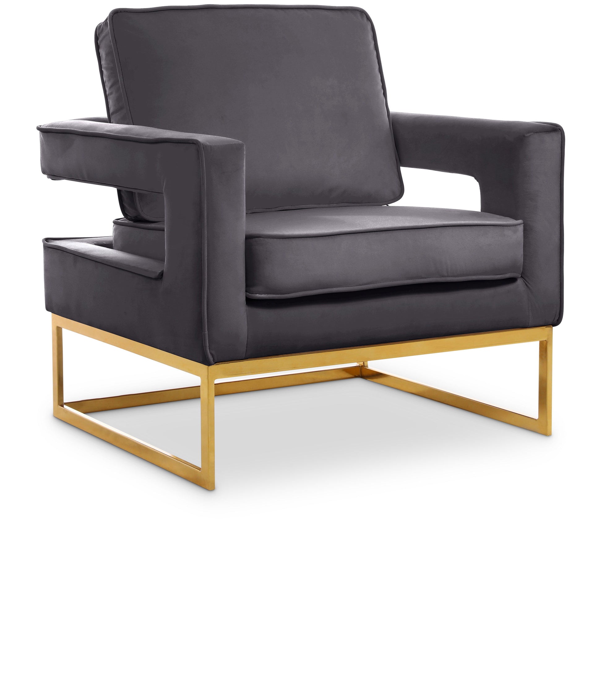 Noah - Accent Chair with Gold Legs