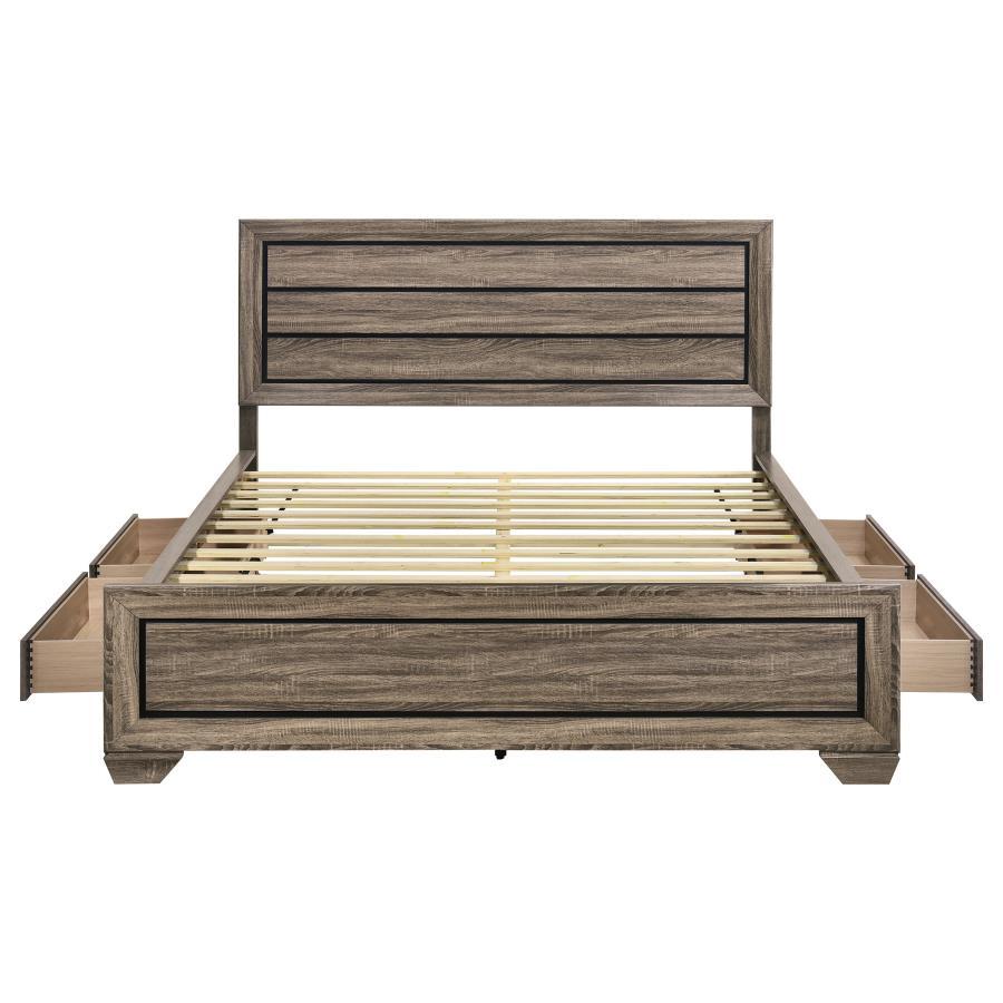 Kauffman - Wood Storage Panel Bed