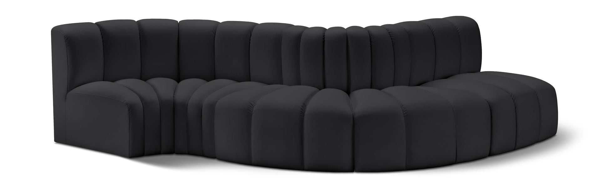 Arc - Faux Leather 5 Piece Modular Sofa