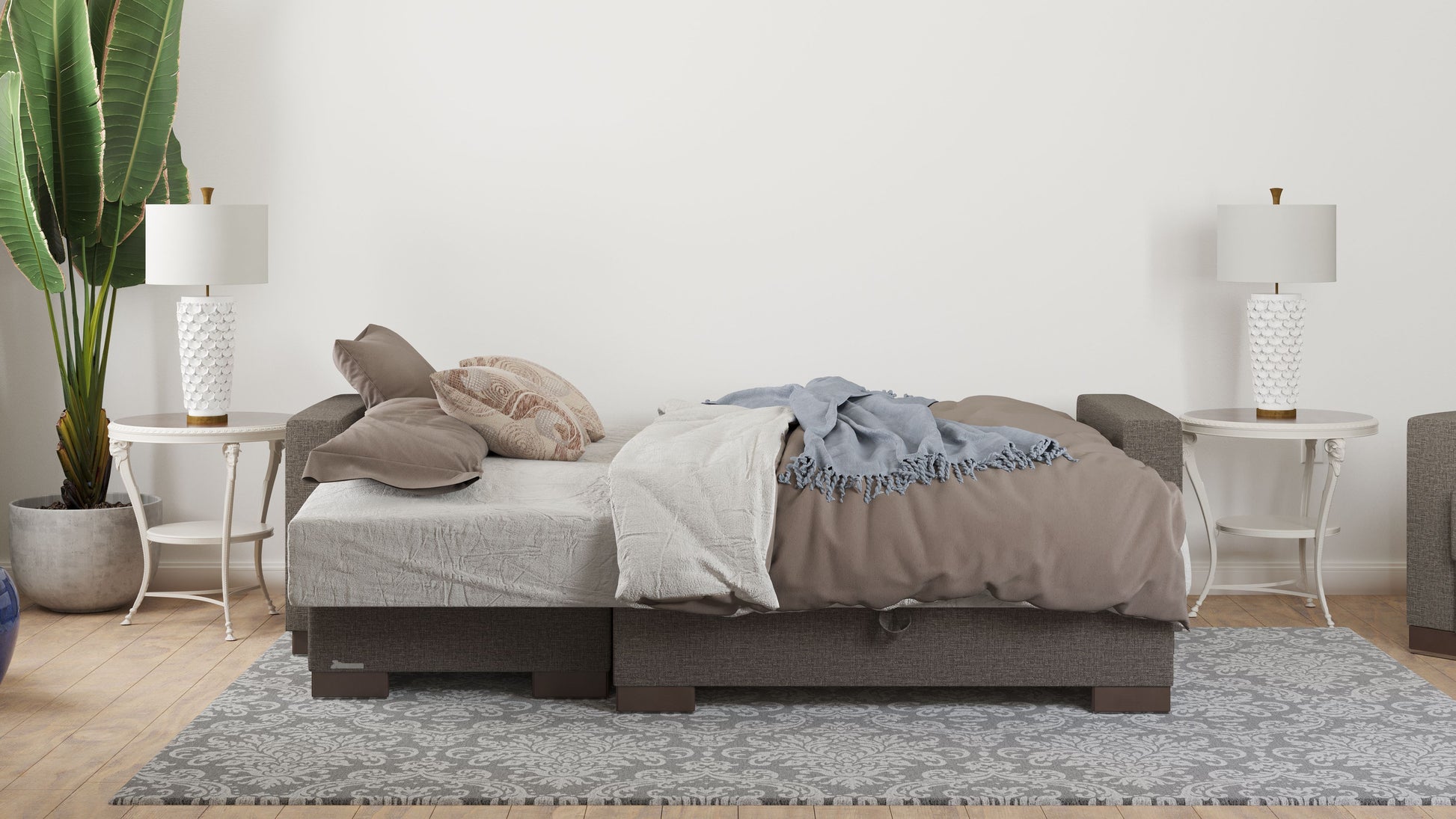 Ottomanson Armada - Upholstered Convertible Chaise Lounge With Storage - Polyester