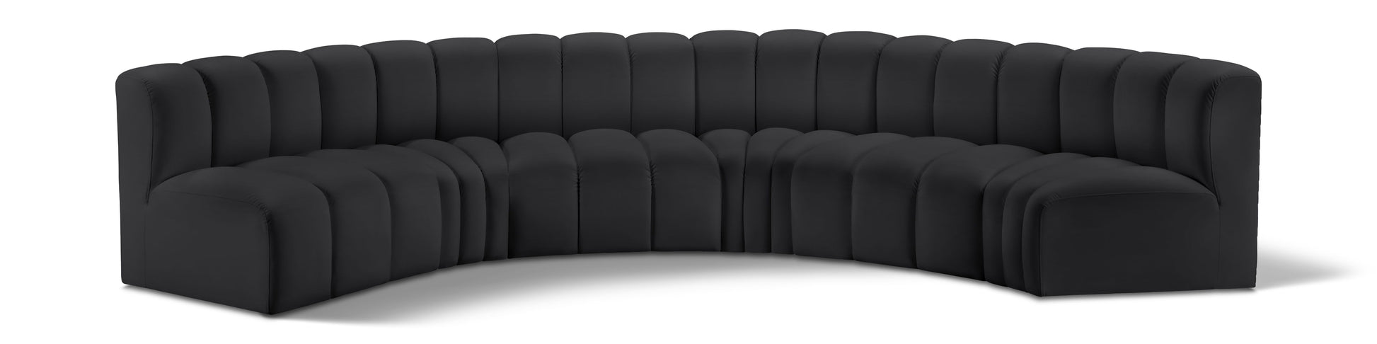 Arc - Faux Leather 6 Piece U-Shaped Modular Sofa