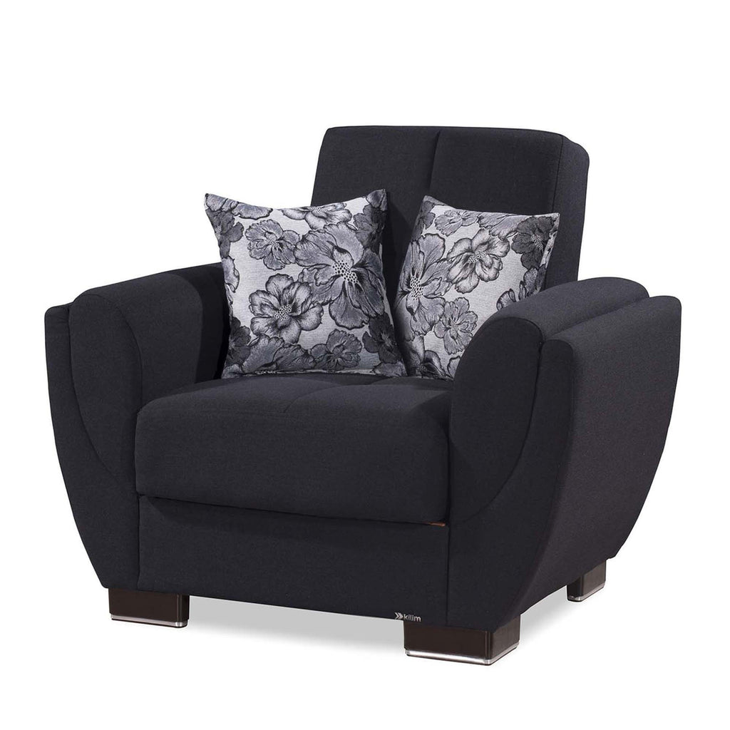 Ottomanson Armada Air - Upholstered Convertible Armchair With Storage - Polyester
