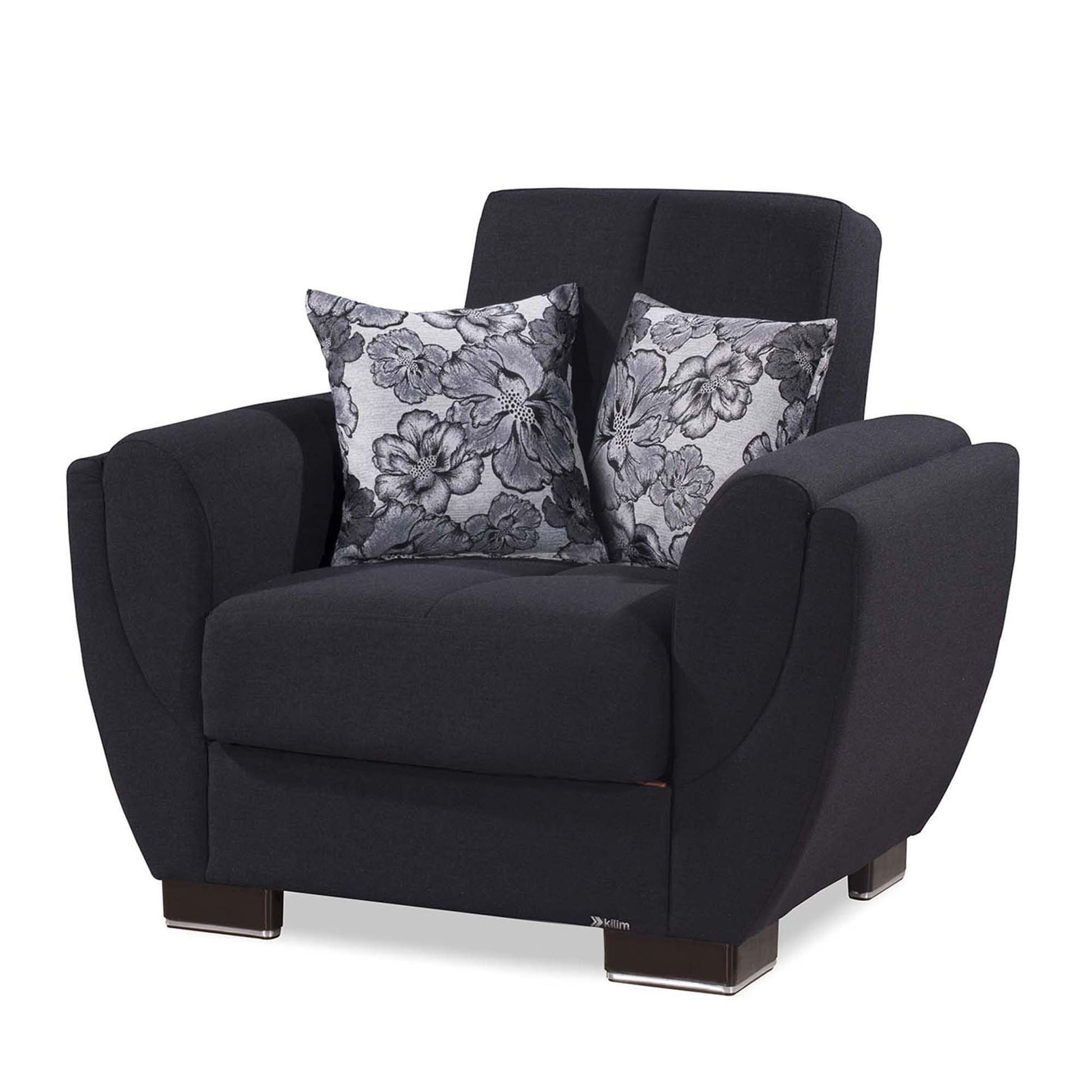 Ottomanson Armada Air - Upholstered Convertible Armchair With Storage - Polyester