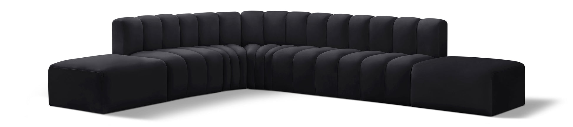 Arc - Velvet 7 Piece Corner Modular Sofa