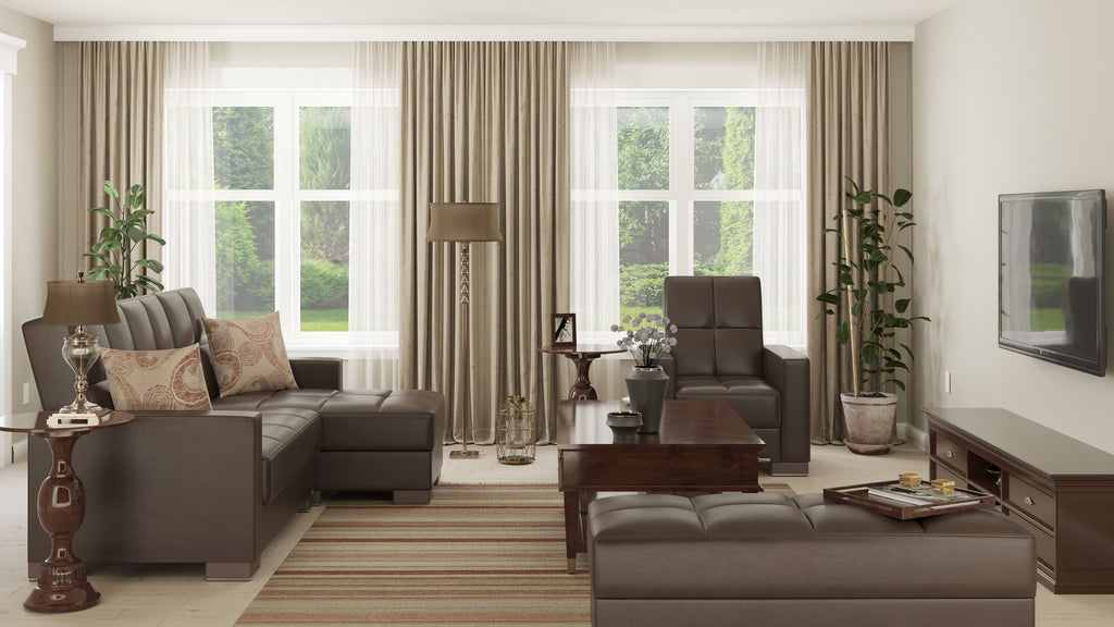 Ottomanson Armada - Upholstered Convertible Chaise Lounge With Storage - PU