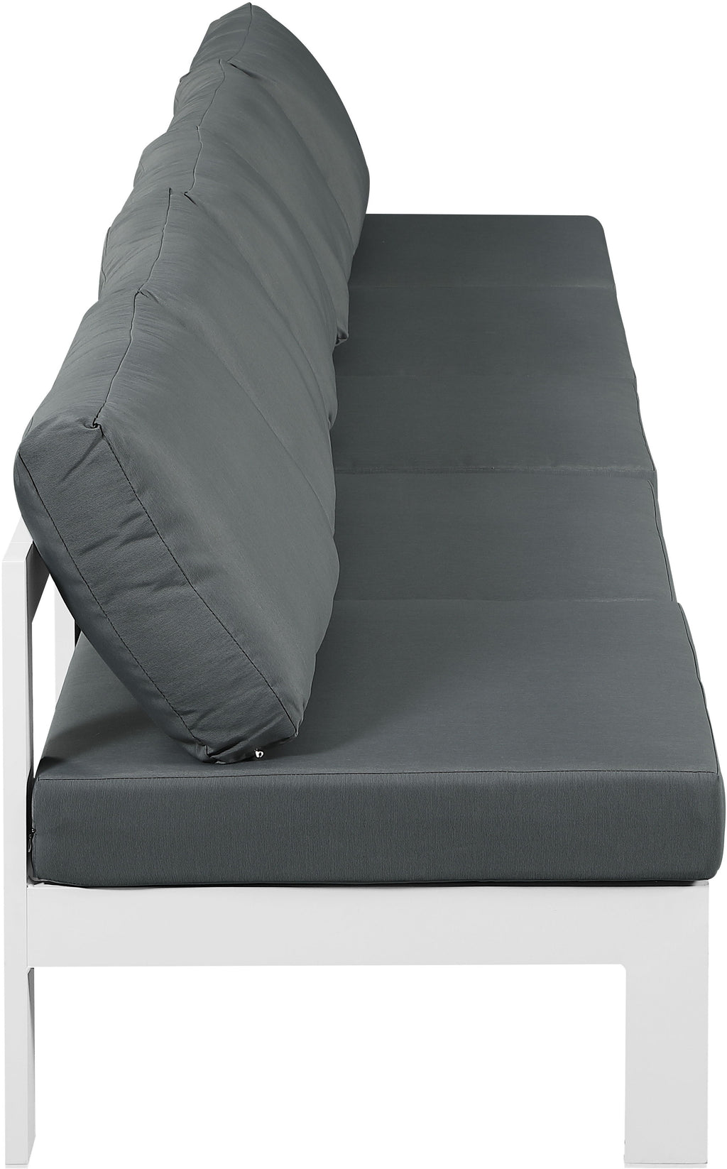 Nizuc - Outdoor Patio 5 Seat Modular Armless Sofa With White Frame