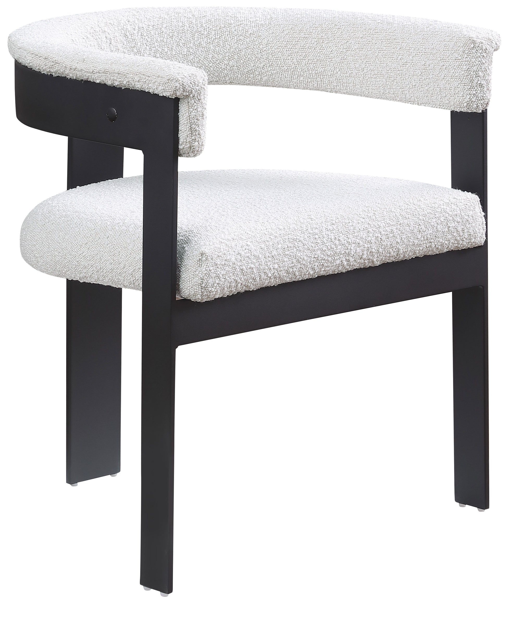 Romeo - Boucle Dining Chair With Black Base (Set of 2)