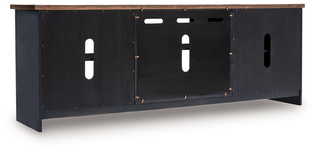 Wildenauer - Brown / Black - XL TV Stand With Fireplace Option