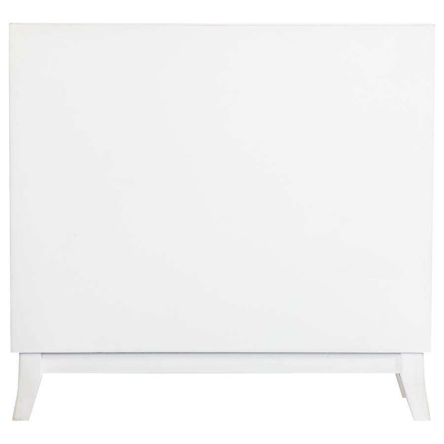 Gambon - 2 Door Wood Honeycomb Pattern Accent Cabinet - White