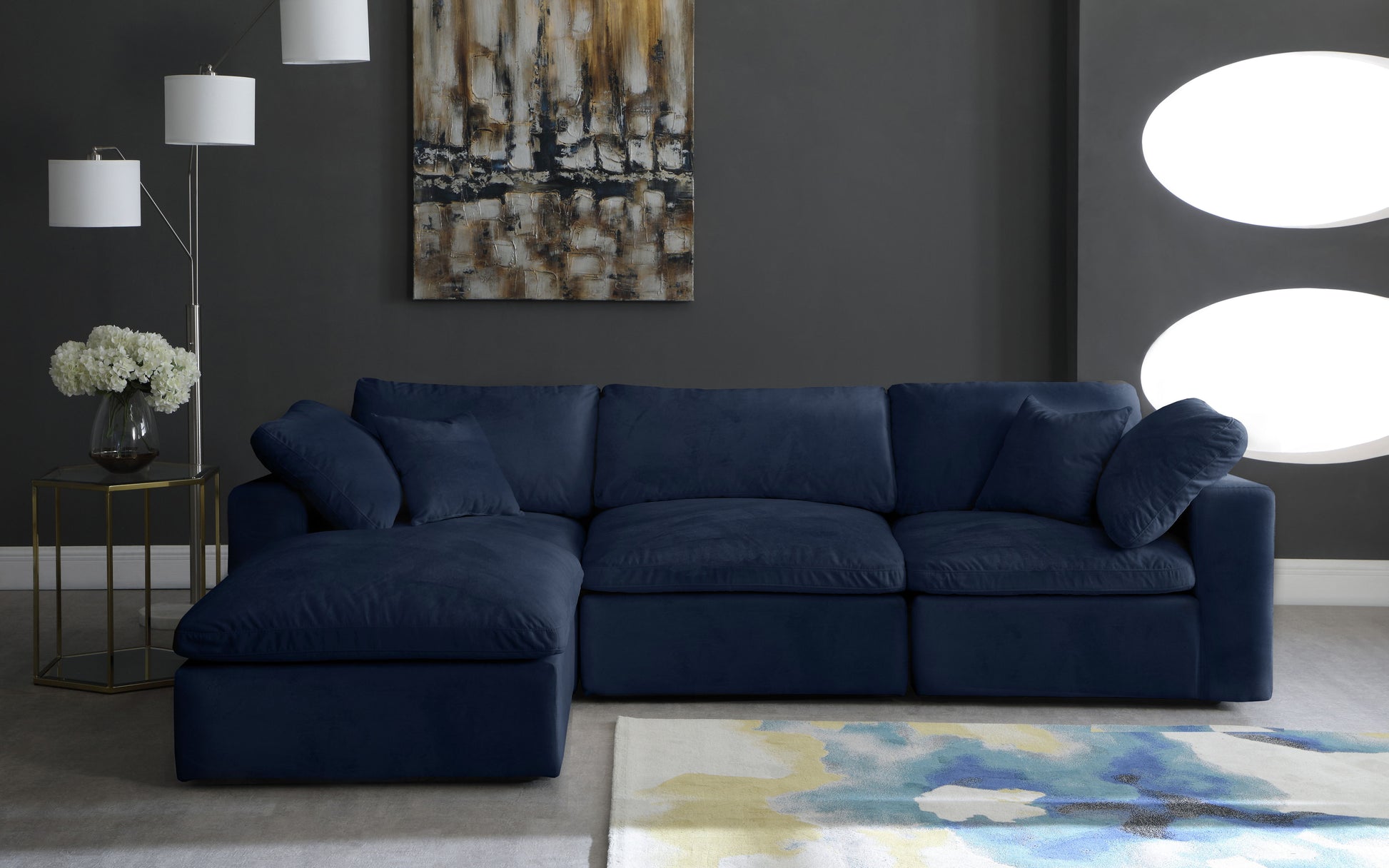 Cozy - 4 Piece Modular Sectional With Chaise