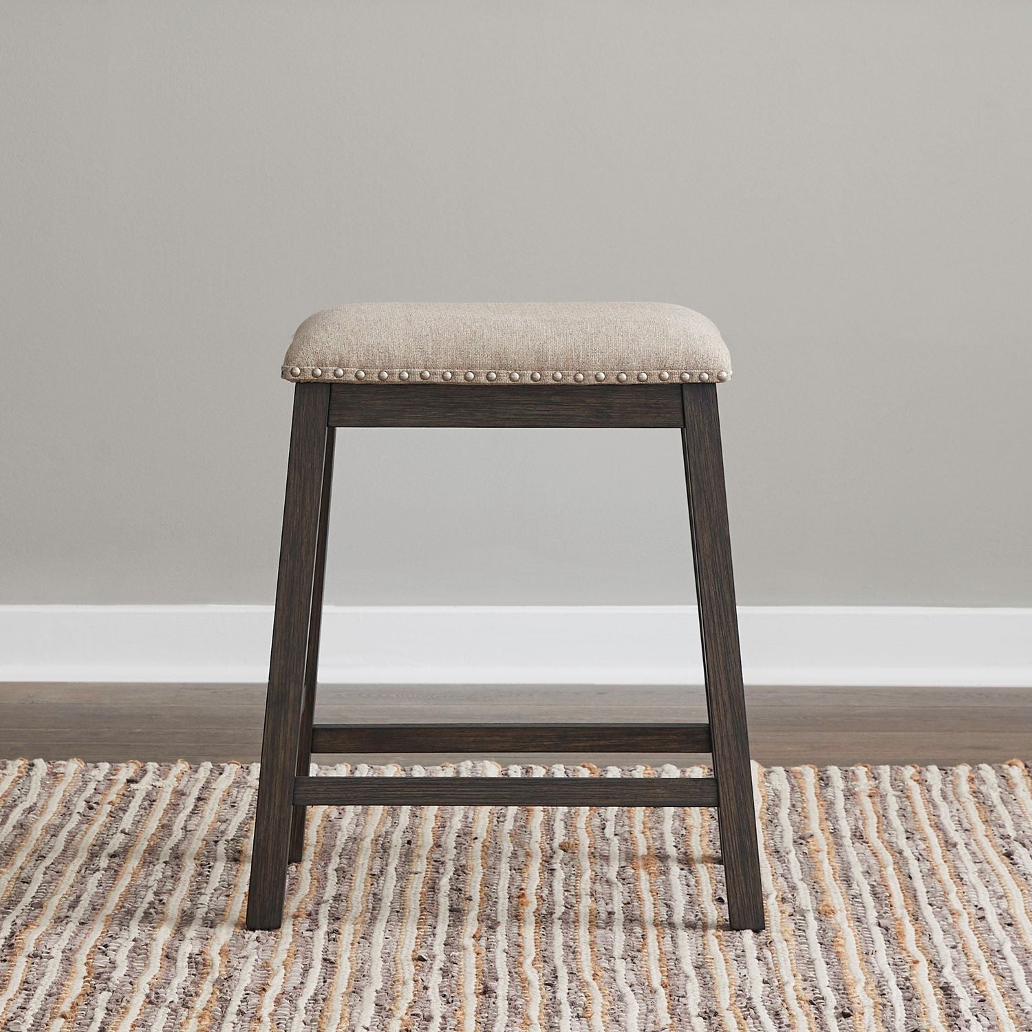 Harrison - Upholstered Console Stool - Brown