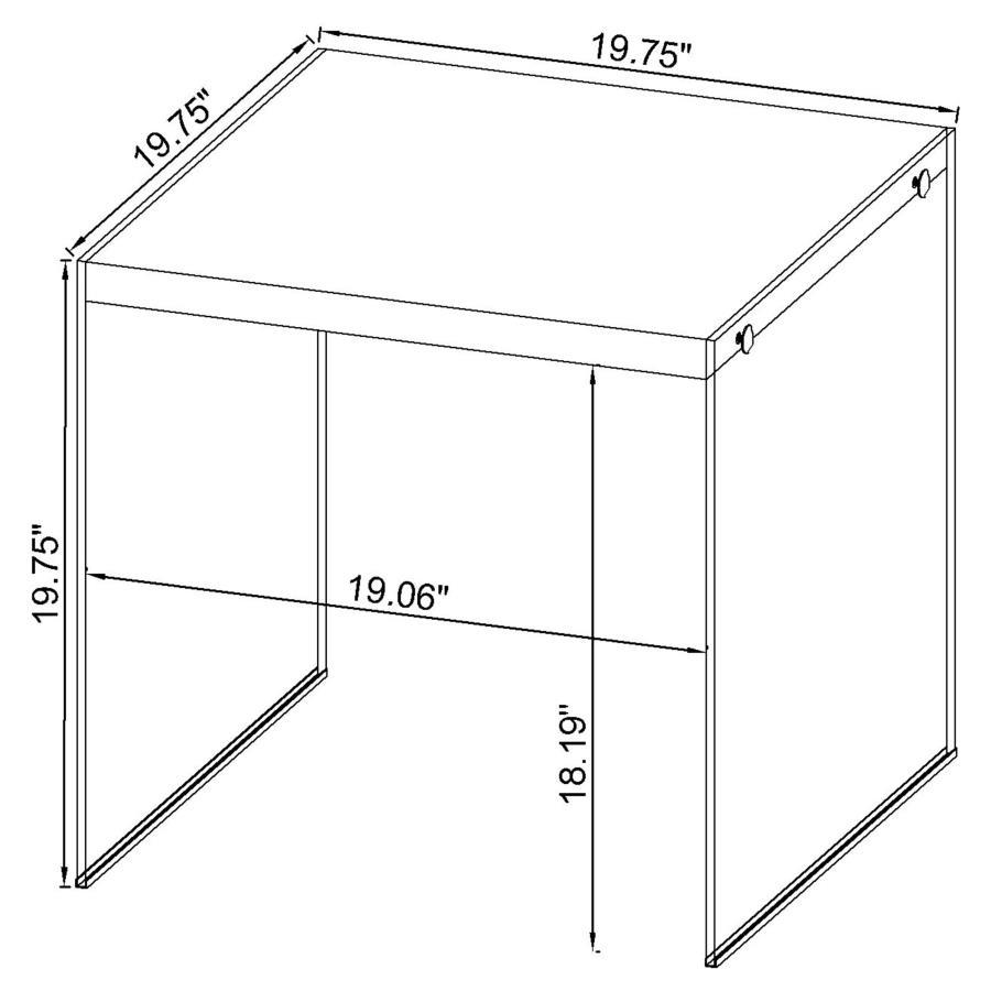 Opal - Rectangular Glass Frame Table