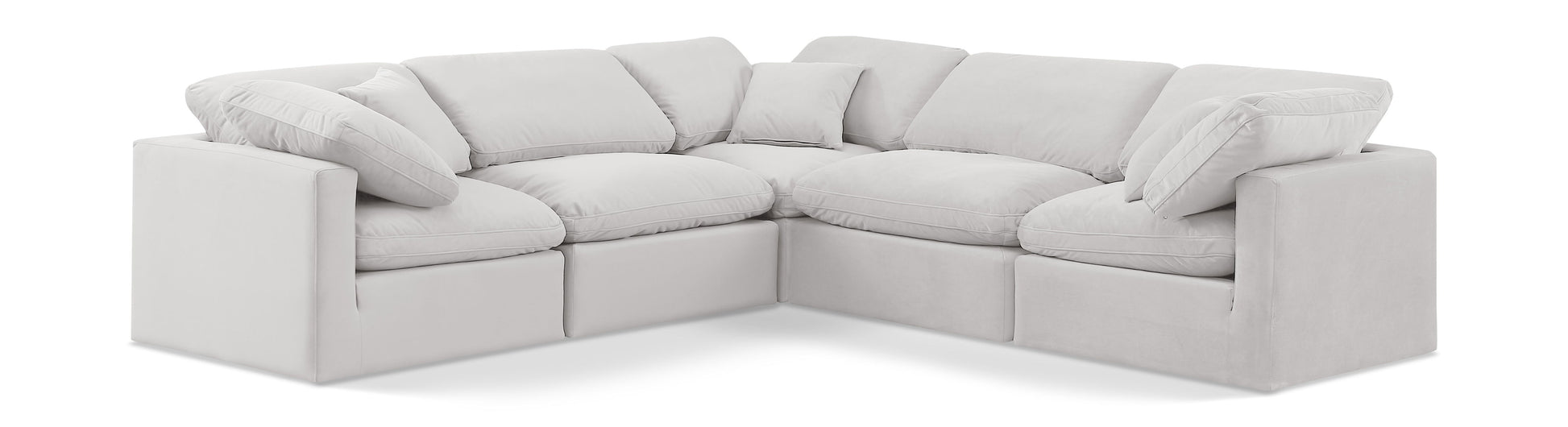 Indulge - Velvet 5 Piece Modular Corner Sectional