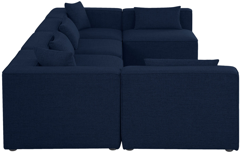 Cube - Linen 6 Piece Modular Armless Sectional
