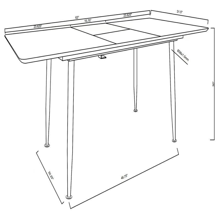 Horizon - Butterfly Leaf Extension Dining Table - Gray