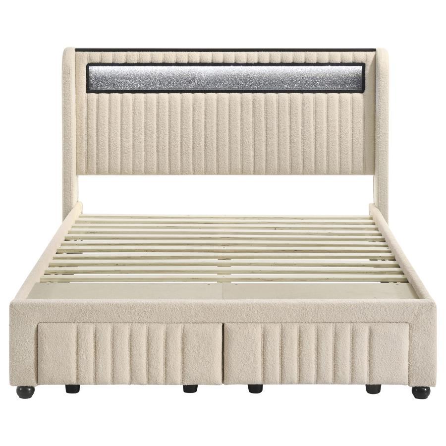 Madison - Upholstered LED Storage Platform Bed