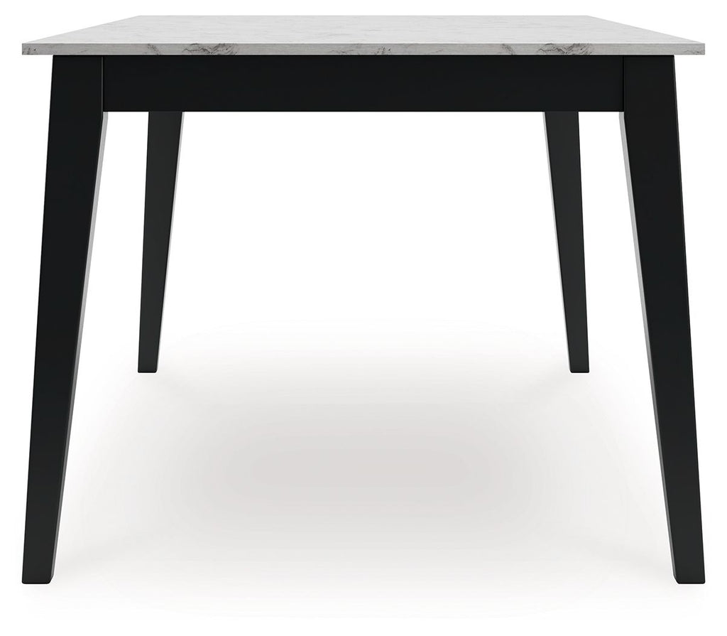 Jettaya - Black / White - Rectangular Dining Room Table
