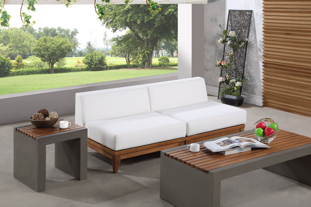 Rio - 2 Seat Modular Armless Sofa - Off White