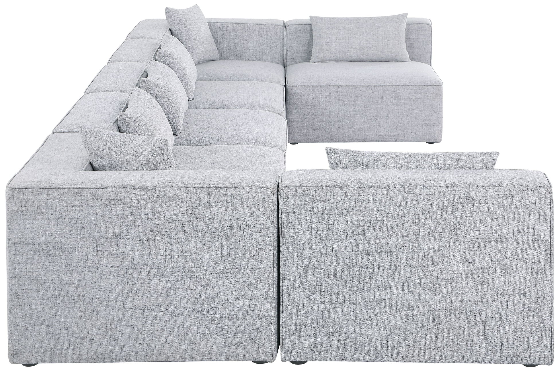Cube - Linen 7 Piece Modular U-Shaped Sectional