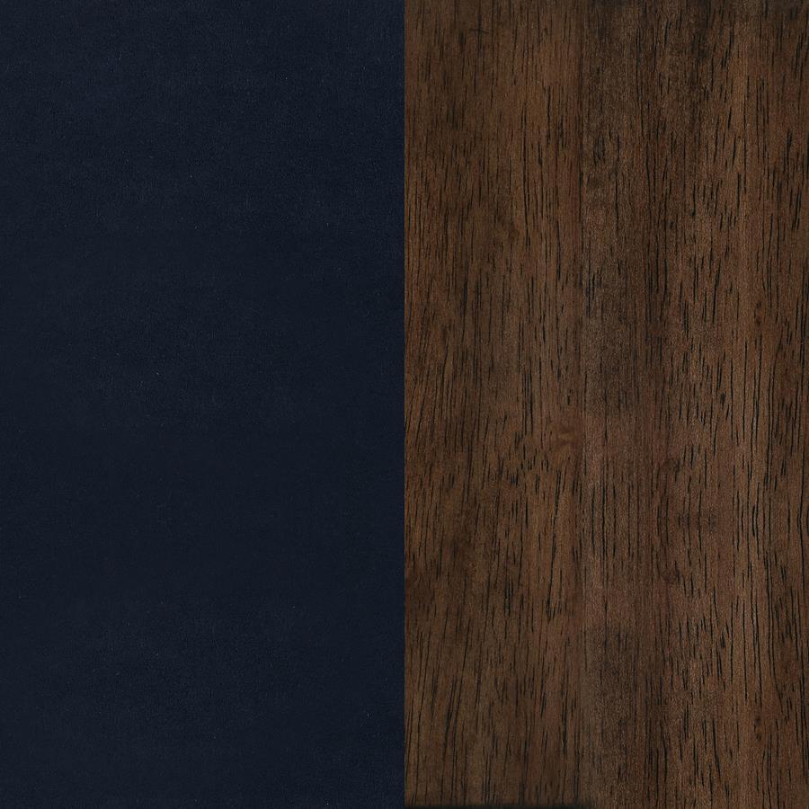 Cheryl - Upholstered Wood Arm Accent Chair - Dark Blue