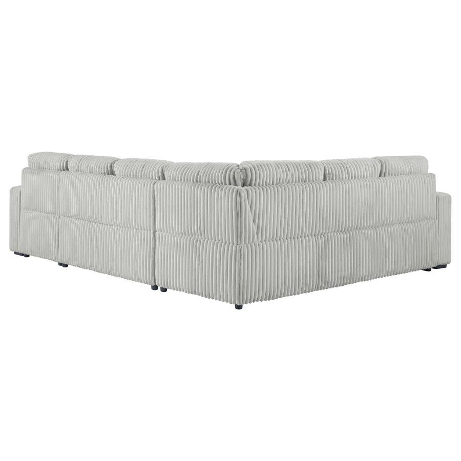Devonshire - Sleeper Sectional Sofa Storage Chaise - Gray