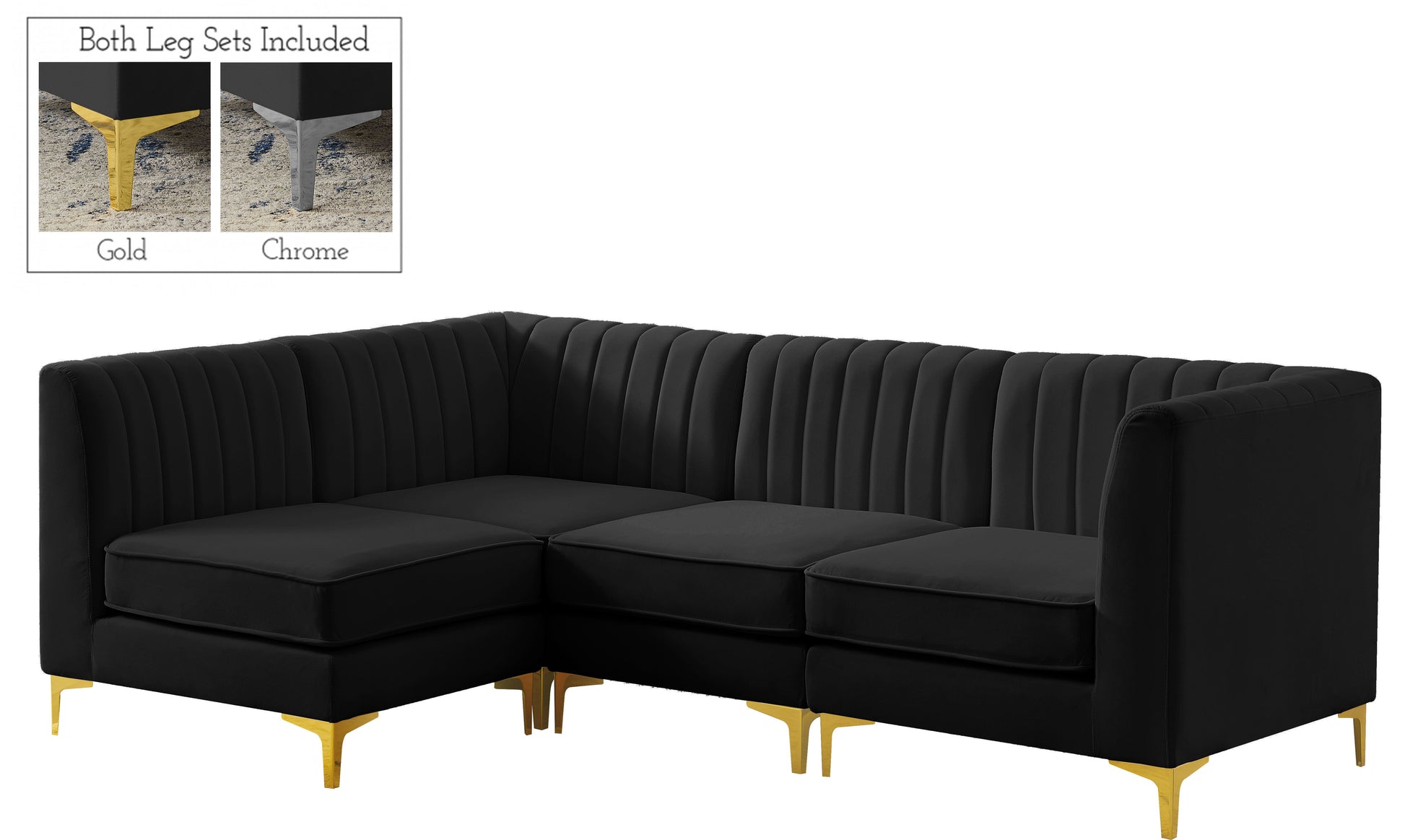 Alina - 4 Piece Modular L-Shaped Sectional