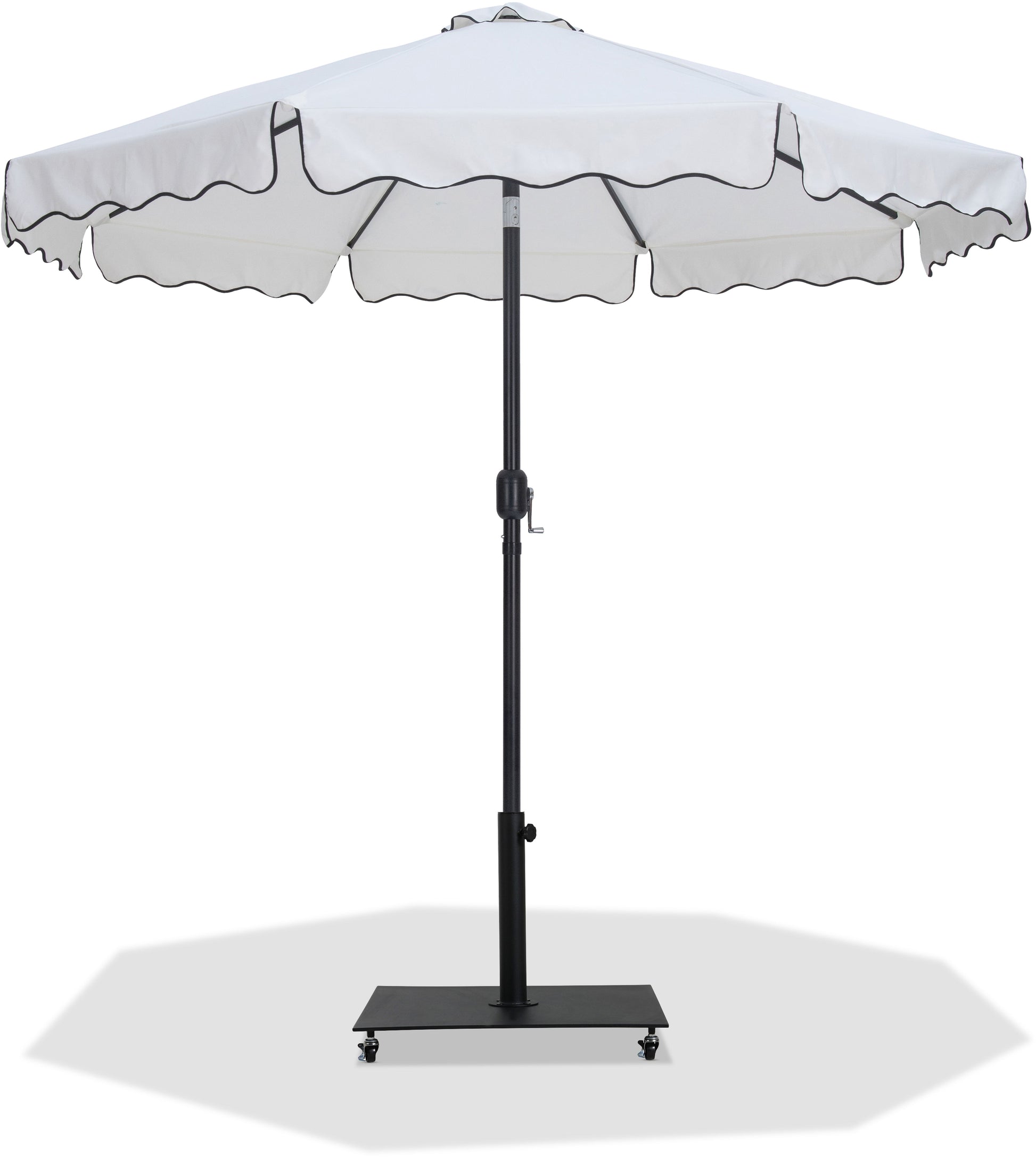 Amalfi - Aluminum Patio Umbrella - Black Base / Black Pole