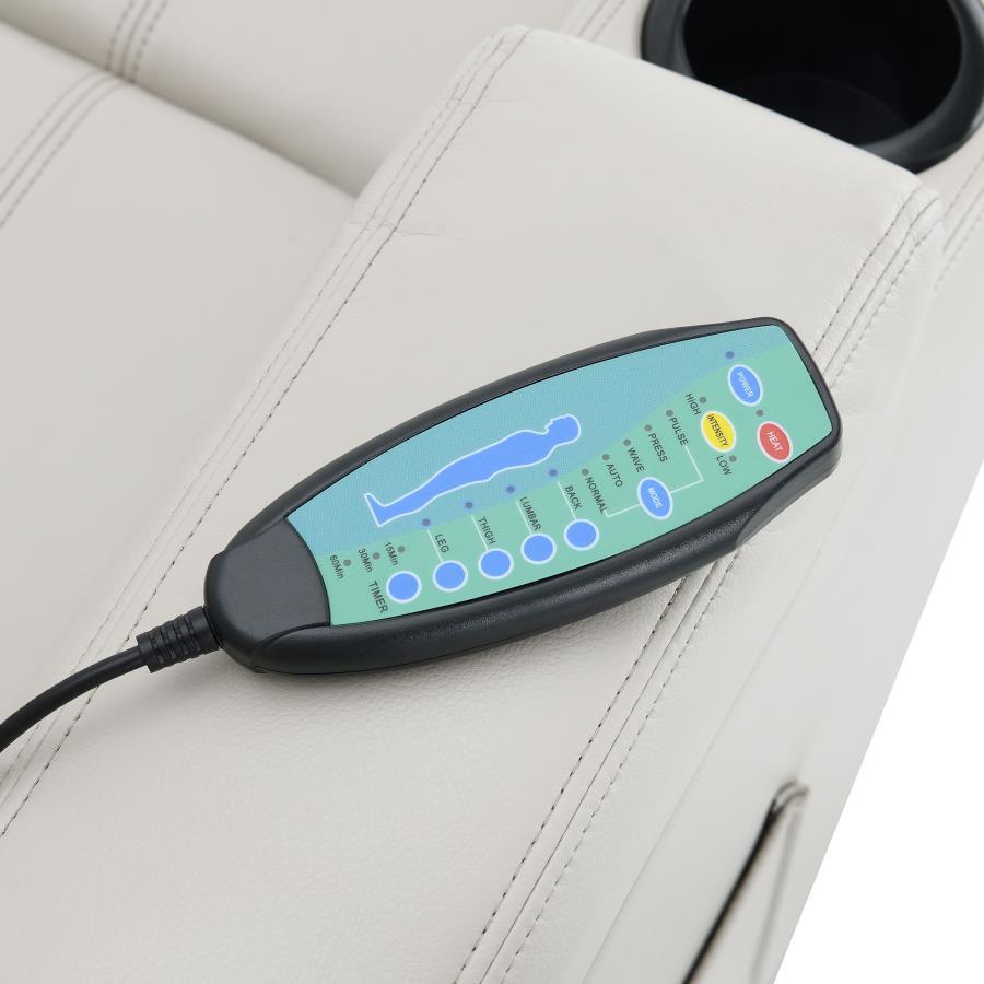 Sanger - Upholstered Power Lift Massage Recliner