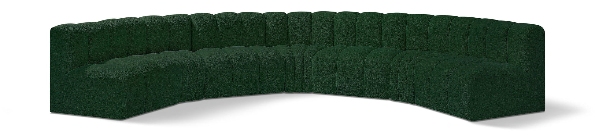 Arc - Boucle Fabric 7 Piece U-Shaped Modular Sofa