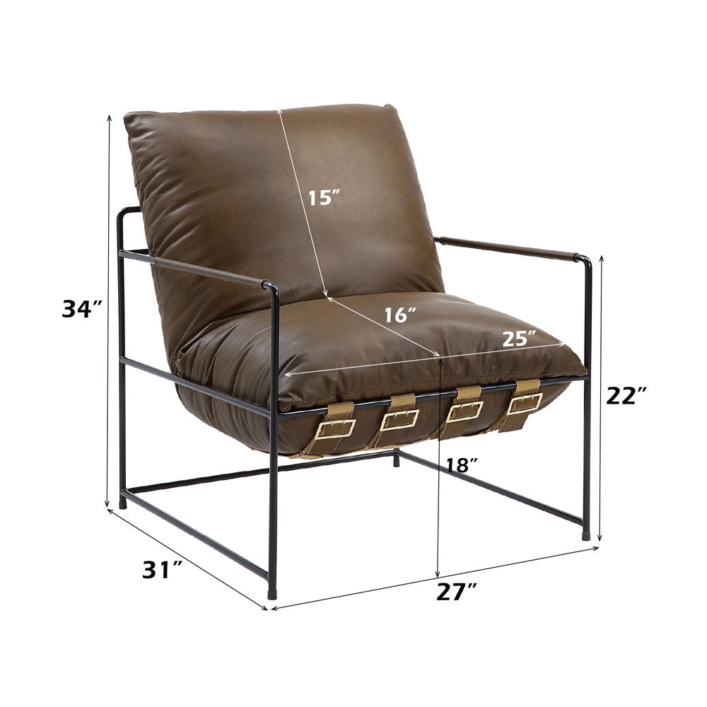 Oralia - Accent Chair - Saturn Top Grain Leather