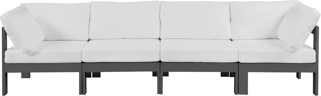 Nizuc - Outdoor Patio 4 Seat Modular Sofa With Gray Frame