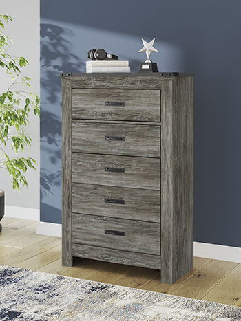Frandern - Gray - Five Drawer Chest