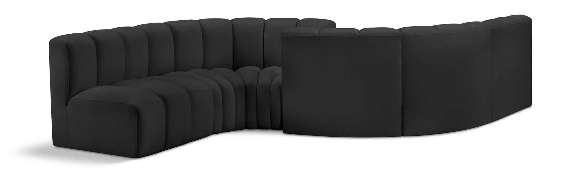 Arc - Faux Leather 6 Piece Modular Sofa