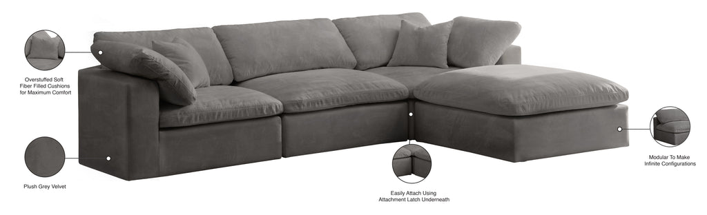 Cozy - 4 Piece Modular Sectional With Chaise