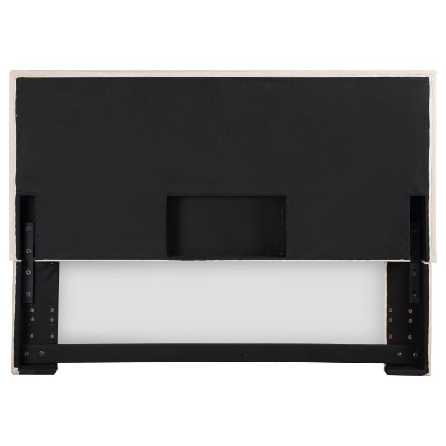 Izzy - Upholstered King Panel Headboard - Sand