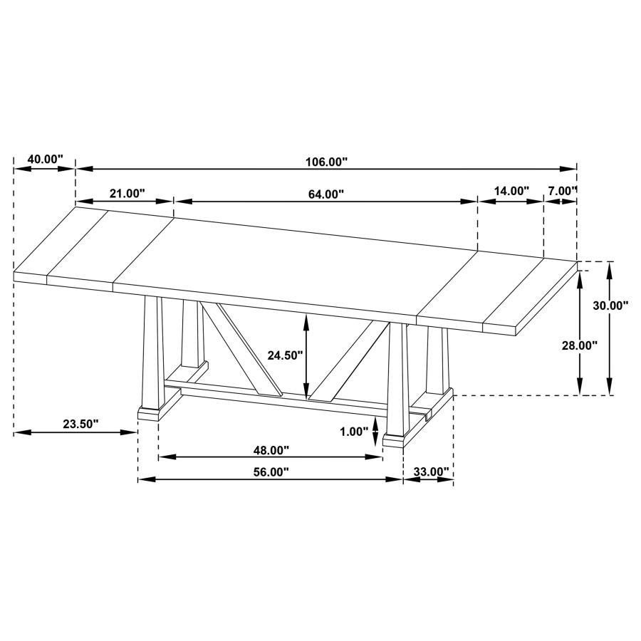 Middleton - 106" Extension Leaf Dining Set