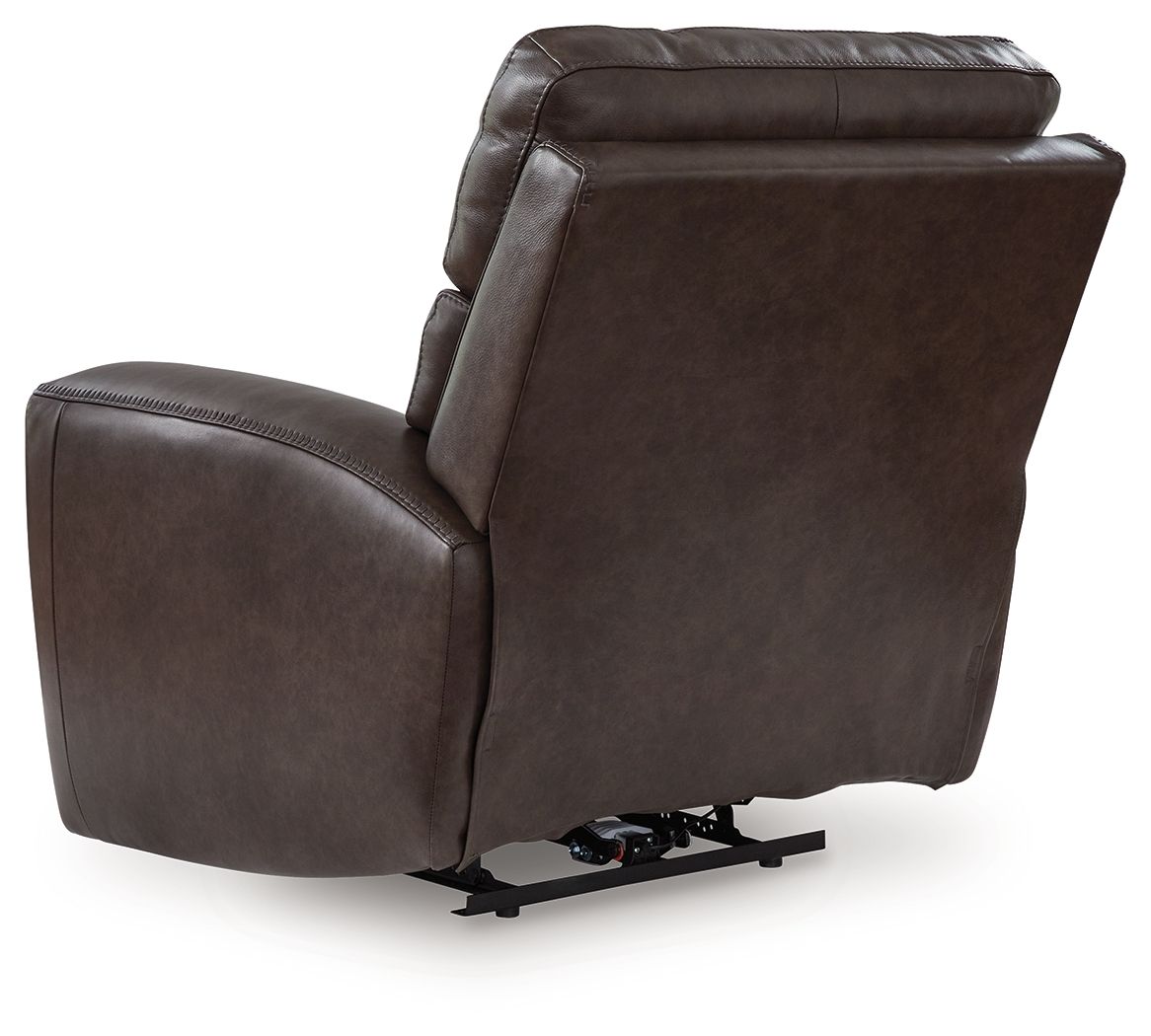 Crossplex - Smoke - Power Recliner / Adjustable Headrest