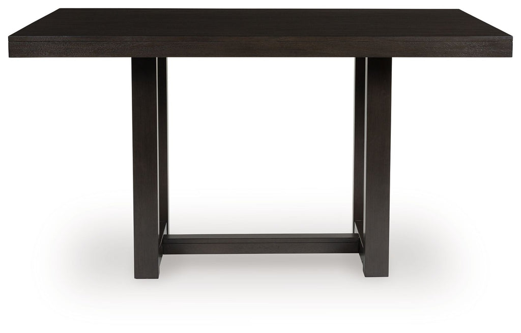 Neymorton - Dark Grayish Brown - Rectangular Dining Room Counter Table