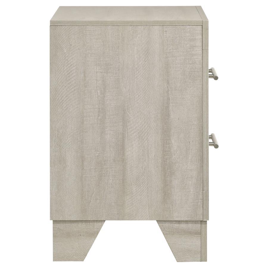 Trenton - 2-Drawer Nightstand Bedside Table - Rustic Cream