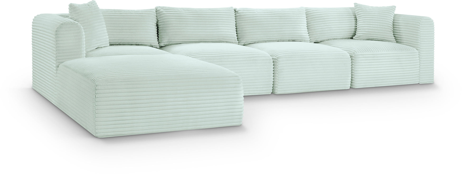 Shaggy - 5 Piece Modular Sectional With Ottoman