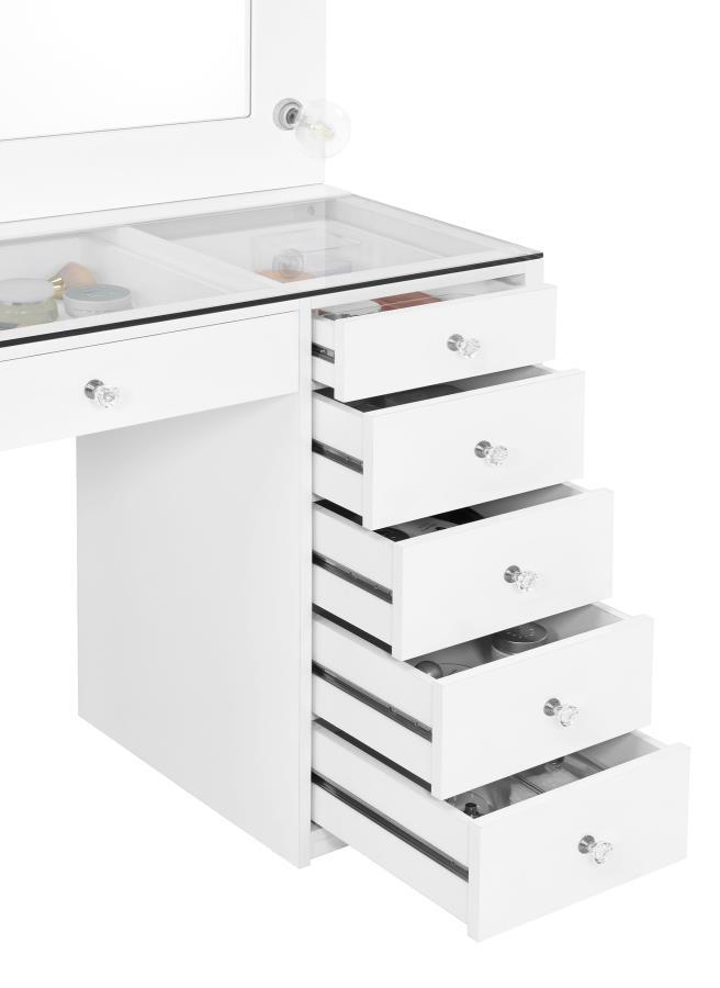 Acena - 7-Drawer Vanity Set With Lighting