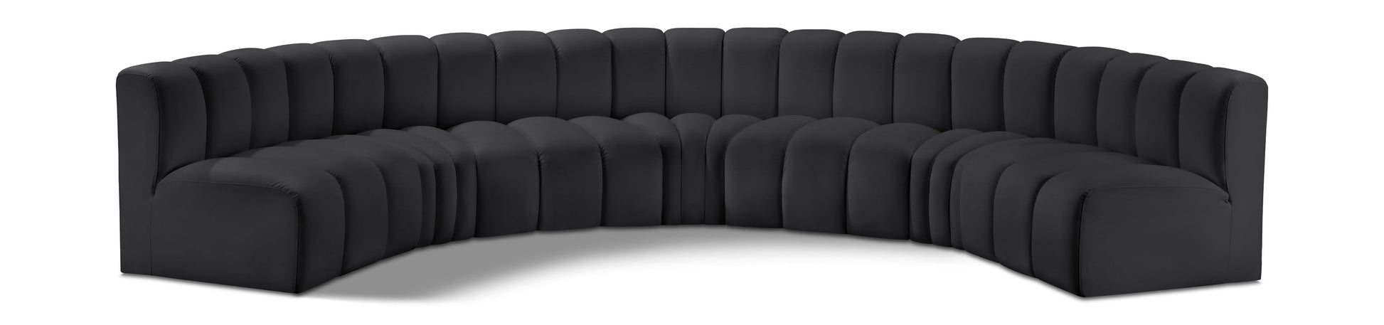 Arc - Faux Leather 7 Piece U-Shaped Modular Sofa