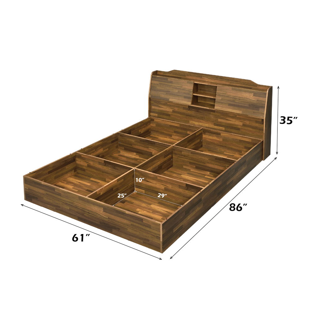 Hestia - Queen Bed - Walnut Finish