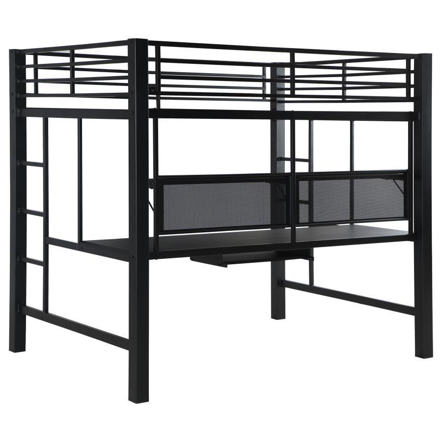 Avalon - Full Workstation Loft Bed - Black