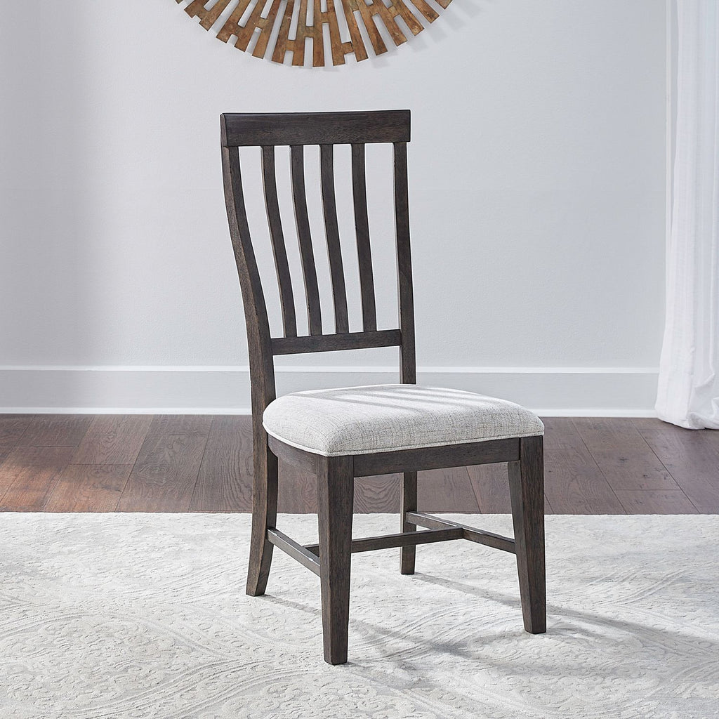 Grant Park - Slat Back Side Chair (RTA) - Brown