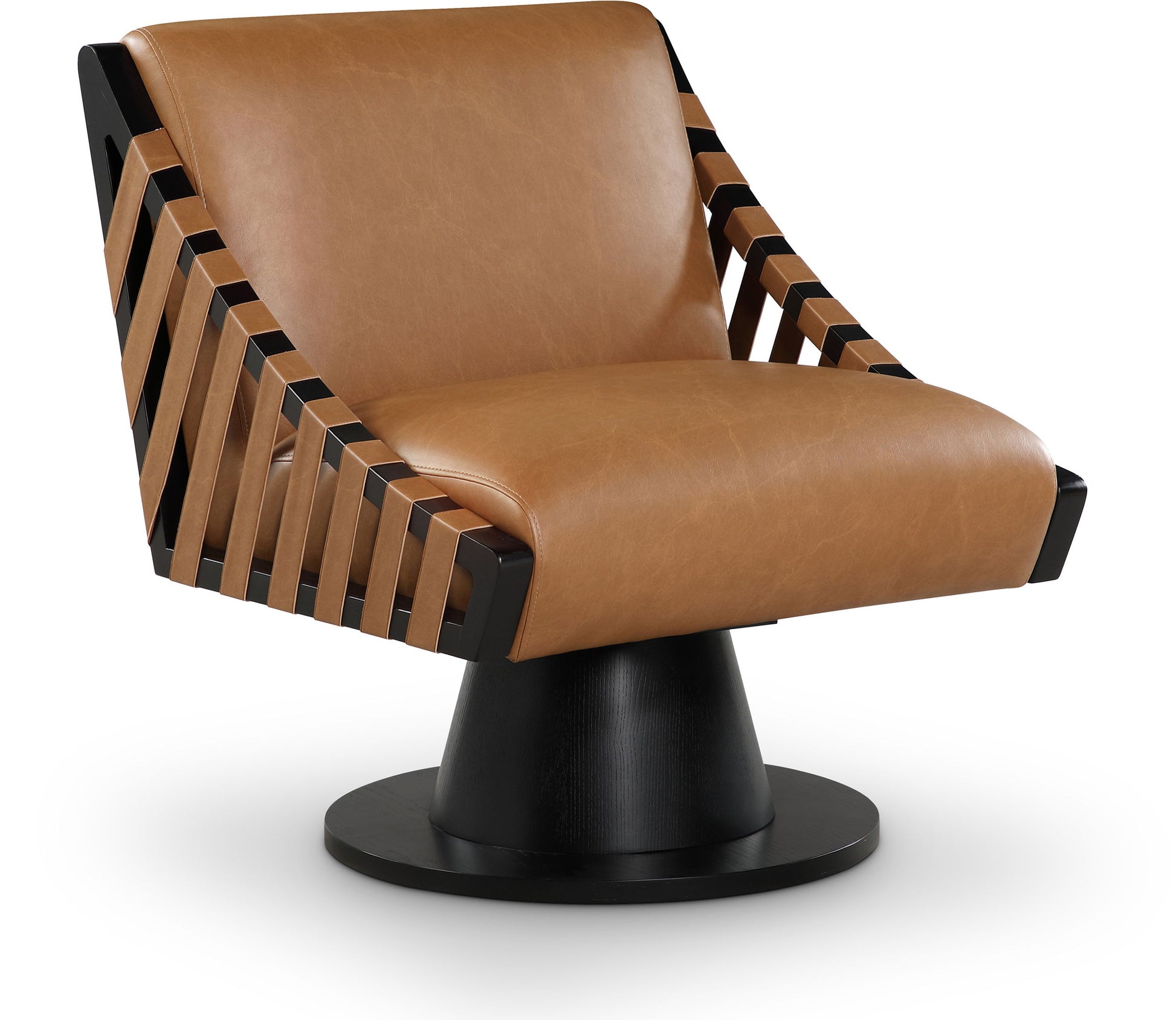 Millwin - Swivel Accent Chair With Black Base