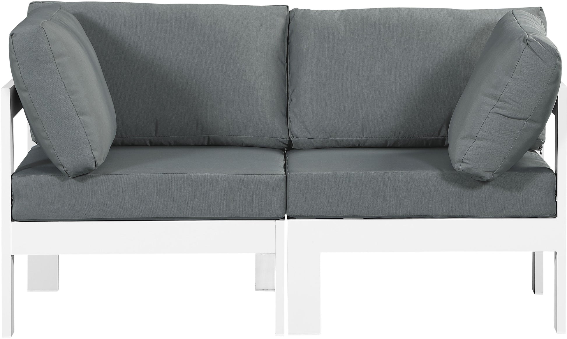 Nizuc - Outdoor Patio 2 Seat Modular Sofa With White Frame
