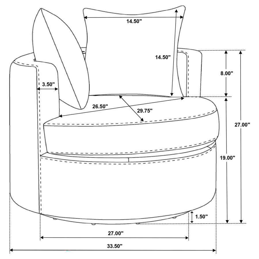 Debbie - Upholstered Swivel Accent Chair